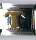 Gold soldered letter - T - 9mm Italian charm
